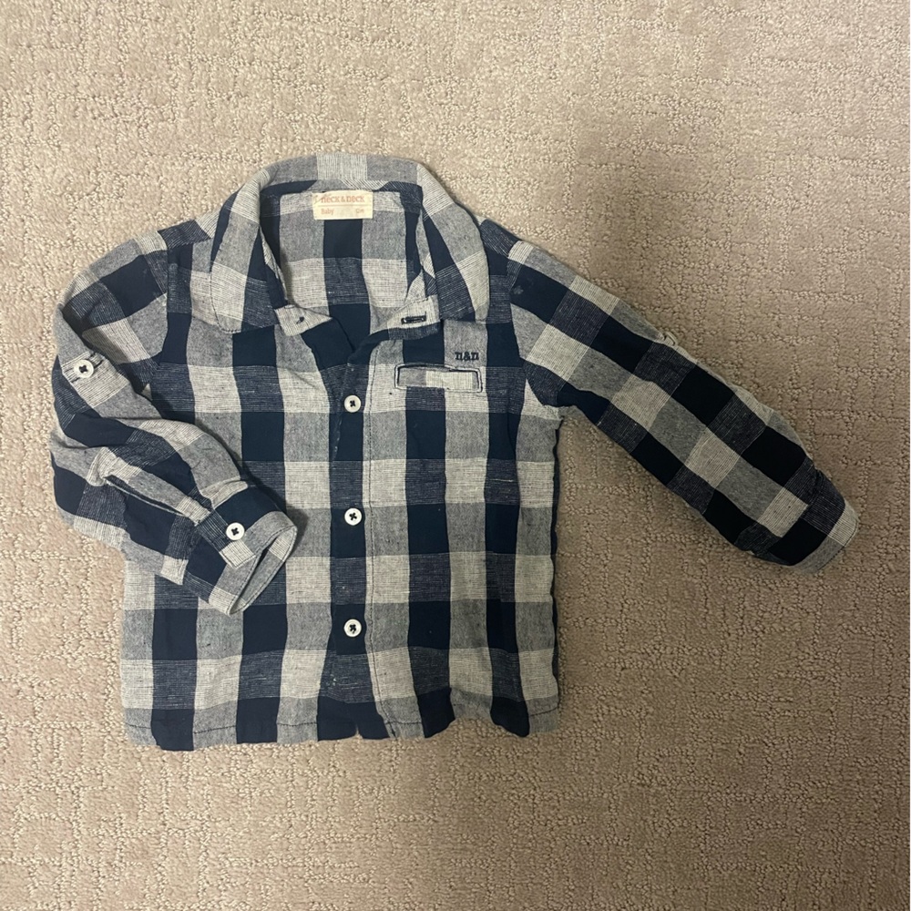 Neck & Neck button down shirt baby 12m European brand.